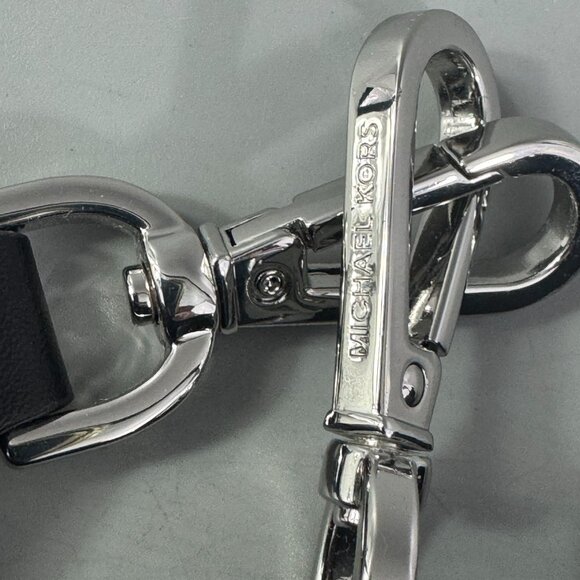 Michael Kors Black Cotton Strap with Black Leather Accents Adjustable Strap - Picture 10 of 10